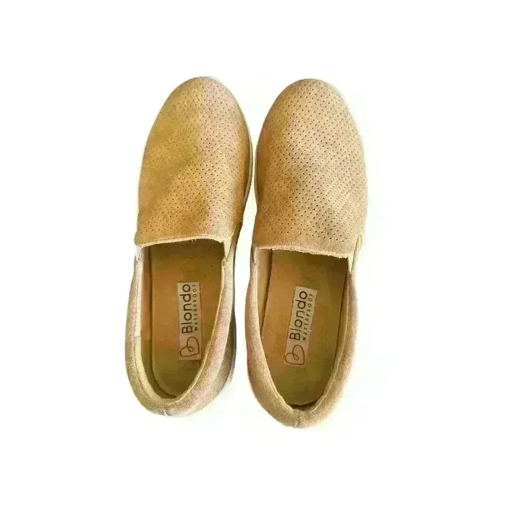 Blondo Women's Gallert Waterproof Slip On Sneaker‎ in Mushroom Suede Women’s 7.5